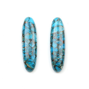 Vente chaude 12x16mm Lisse Ovale Épineux Huître Cuivre Turquoise Haute Qualité Naturel Cabochons De Pierres Précieuses En Vrac pour La Fabrication De Bijoux - Product Image 4