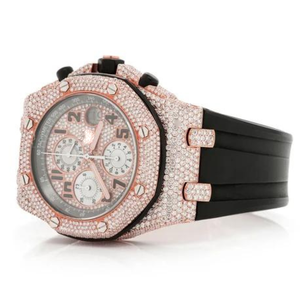 นาฬิกาคุณภาพสูงสั่งทำพิเศษสำหรับผู้ชาย ประดับเพชรโมอิสซาไนต์ นาฬิกาฝังเพชร สไตล์ฮิปฮอป เครื่องประดับเพชร - Product Image 1