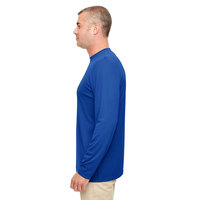 100% Polyester Orange Offre Spéciale Anti-UV Pêche Polyester T-shirt Personnalisé Hommes À Manches Longues Chemise Légère
