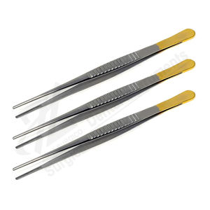 Debakey Pince à tissu en acier inoxydable de qualité chirurgicale 20 cm Pince vasculaire atraumatique 1.5mm Ensemble d'instruments demi-aiguille - Product Image 1