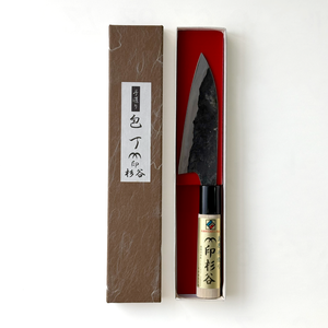Cuchillo Deba Shimabara Hamono de Japón, Envío Directo, Hecho a Mano, para Diestros, Hoja de Acero Shirogami de 13 cm, Acabado Cepillado, 2.0 mm, Madera - Product Image 4