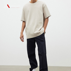 Pantalones de chándal de talla grande para hombre de diseño personalizado, pantalones de chándal holgados para correr con pierna recta informal y pierna ancha - Product Image 2