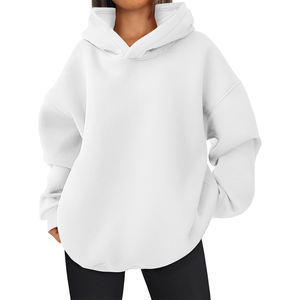 Sudadera con capucha de gran tamaño para mujer a la moda con Capucha con cordón y bolsillo de canguro sudadera holgada - Product Image 5