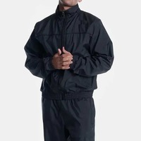 Conjunto de chándal de invierno para hombre, talla grande, transpirable, bordado, tejido, con cremallera, estilo holgado, cortavientos, ropa de calle