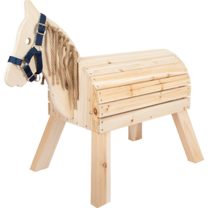 Petit cheval en bois à chevaucher, jouet animal au design compact - Product Image 2