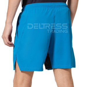 Pantalones cortos informales de playa de verano para hombre, cintura elástica cómoda, cordón, patrón sólido, venta al por mayor, precio barato, oferta - Product Image 5