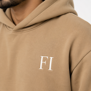 เสื้อฮู้ดดี้โอเวอร์ไซส์ผ้าฝ้าย 100% สไตล์สตรีทแวร์ สีเทาอมน้ำตาล ทรงยาว ชายเสื้อผ่าข้าง  ไซส์ใหญ่พิเศษ สำหรับฤดูหนาว ขายดี 男女ใส่ได้  B2B - Product Image 5