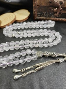 Bijoux en pierres arabes, tasbih turc, 33 perles de prière, tasbih islamique musulman, misbaha, sibha avec pompon - Product Image 3