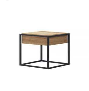 Ensembles de table d'appoint de canapé à structure métallique et avec dessus en verre pour meubles de salon, de conception moderne et simple - Product Image 5