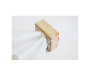 Porte-rond de serviette en bois décoratif pour table de mariage aspect design fait main artisanat naturel emballage personnalisé - Product Image 2