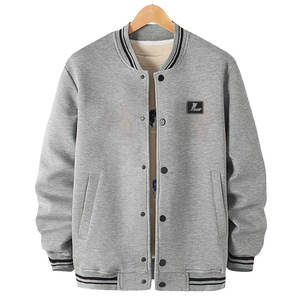 Veste d'hiver pour homme, nouvelle collection, couleur unie, style streetwear, vêtements chauds, veste Letterman pour homme - Product Image 1