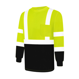 Camisa DE SEGURIDAD reflectante de manga larga de construcción HI Vis 100% poliéster de secado rápido logotipo personalizado camisa de trabajo de seguridad - Product Image 6