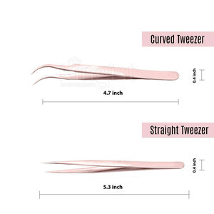 Accurate Stainless Steel Eyelash Tweezers with Slim Edges Lightweight Design Smooth Tip for Neat <b>Lash</b> Attachment - Product Image 4