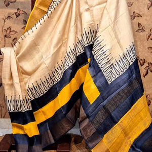Magnifiques saris en soie Kanchi à petite bordure avec pallu pour les occasions de fête - Product Image 1