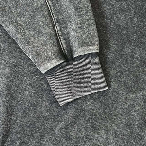 Sudaderas 100% Algodón con Lavado Ácido para Ropa de Invierno, Sudaderas con Capucha para Hombre, Logotipo Personalizado, Estilo Vintage Básico, Mangas Largas - Product Image 5