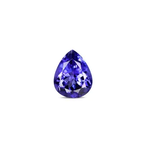Piedra Preciosa Suelta de Tanzanita, 10x8mm, Forma de Gota Facetada, 2.76 Quilates (AAA+), Azul y Verde, Rubí Natural y Diamante de Laboratorio, Altura 6mm - Product Image 1