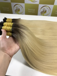Extensiones de Cabello Natural Virgen Vietnamita de Alta Gama, 100% Natural, Rubio, Sin Procesar, Textura Lisa, Trama Única, Pelucas Personalizadas - Product Image 5