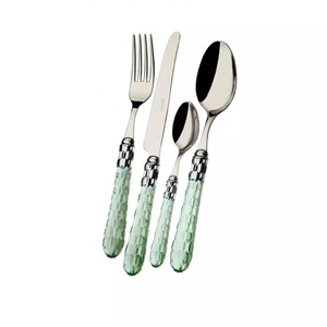 Nouveauté, ensemble de couverts de service moderne et au design moderne, ensemble de 4 cuillères de service décoratives gravées à la main pour la table - Product Image 1