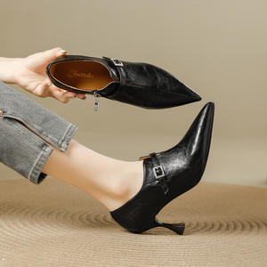 Escarpins à talons hauts en daim à bout pointu pour femmes, design élégant pour mariage, fête et banquet, nouveaux styles - Product Image 3