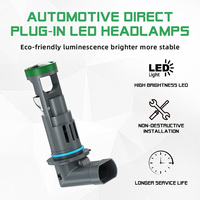 Ampoule de phare de voiture LED en aluminium 12V 52W 3570 Chip IP67 6000K Blanc 9006 H4 H7 H11 Plug & Play Éclairage extérieur automobile