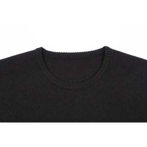 OEM diseño personalizado de los hombres de moda pulóver regular de ajuste de manga larga de cuello redondo de lana de Cachemira de espesor fino - Product Image 2