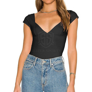 Camisetas Cortas de Mujer al Mejor Estilo 2024, Alta Calidad, Talla XL, Casual, Deportiva, Ajustada, Tela de Lona, Anti-Pilling, Transpirable, Venta al Por Mayor - Product Image 2