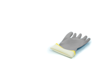 Guantes gruesos bicolor para el hogar, impermeables, grises sobre amarillos, de algodón, floclined, para limpieza de limpieza, jardinería y limpieza