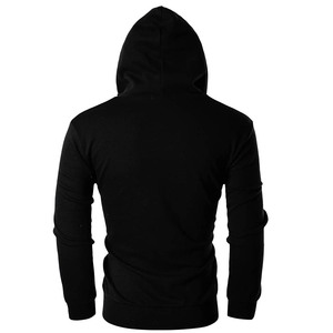 Sweat à capuche en molleton de coton épais de haute qualité pour hommes Vintage Distressed Zipper Design Casual Print Pattern pour l'hiver et l'automne - Product Image 3