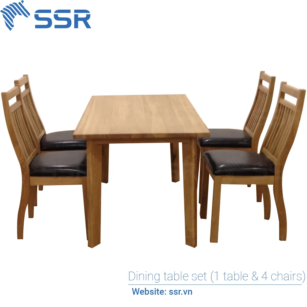 एसएसआर वीआईएनए - सॉलिड वुड डाइनिंग टेबल सेट - कस्टम आकार फर्नीचर / लकड़ी की डाइनिंग टेबल / अनुकूलित रंग