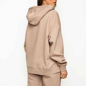 Ensemble tendance pour femmes en deux pièces, pantalon de survêtement taille haute assorti et ensemble de sweat-shirt à capuche, impression et broderie personnalisées - Product Image 1