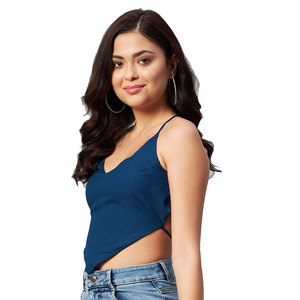 Top corto con logotipo personalizado para mujer Nuevo Top corto de fábrica al mejor precio Nuevo diseño Top corto de moda para mujer - Product Image 2