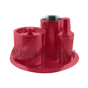 Ensemble d'outils de barre en acier inoxydable de conception nervurée professionnelle de 4 pièces pour les barmans Outils de barre en métal noir - Product Image 3