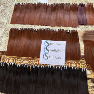 HOT SALE Quality Bone Straight Bundles Double Drawn Thick End Raw Virgin <b>Human</b> <b>Hair</b> Weft <b>Extension</b> Genius Weft <b>Hair</b> Bundles - Product Image 1