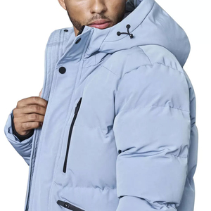 Chaqueta de invierno para hombre con logotipo personalizado al por mayor Abrigo acolchado largo a prueba de viento con logotipo personalizado - Product Image 6