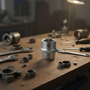 Hazet 3/8'' <b>12</b>-<b>Point</b> Square <b>Socket</b> with Traction Profile and Knurling - Product Image 3