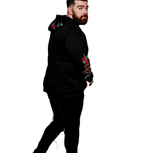 Best Supplier's Men's Embroidered Hoodie with Full Sleeves Regular Length Lightweight 100% Cotton for Winter - Product Image 2