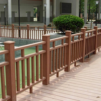 Système de balustrade composite WPC écologique pour extérieur - Durable, imperméable, installation facile pour balcon, terrasse et jardin