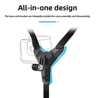 Support de mentonnière pour casque de moto en ABS, compatible avec les caméras sportives, sangle universelle durable, accessoires de vélo, personnalisation du logo/emballage disponible