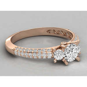 Bague brillante pour femme en or 9 carats avec diamant de laboratoire - Product Image 1