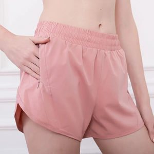 Ropa de calle con logotipo personalizado, pantalones cortos de mujer, Jersey, pantalones cortos de gimnasio, pantalones cortos de mujer informales de color sólido con etiqueta privada - Product Image 5