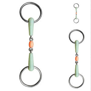 Caballo ecuestre Uso general Cómodo anillo suelto Snaffle Acero inoxidable boca de caballo bits punta occidental - Product Image 6