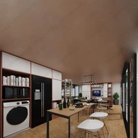 Maison Capsule Modulaire pour Logement, Cabine à Structure en Acier, Maison Préfabriquée