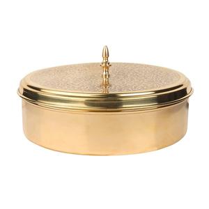 Brass Cast Luxury Gold Metal Masala Box With Round Container Jars Traditional Spice Storage Organizer For Kitchen & Gifting - Product Image 6