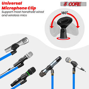 5 Core Mic Stand Floor Height Adjustable <b>Tripod</b> Microphone Stands w Extending Telescoping Boom Arm - Product Image 5