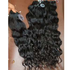 22 "24" 26 "wefted natural ondulado paquetes de cabello crudo de la mejor calidad - Product Image 1