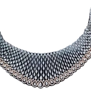 Collar de plata de ley con moissanita en forma de pera blanca, hermoso collar personalizado, regalo para collar - Product Image 1