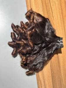 Fabricant de paquets de cheveux ondulés rebondissants bruts paquets de cheveux humains extensions de cheveux humains prix de gros du fournisseur indien - Product Image 4