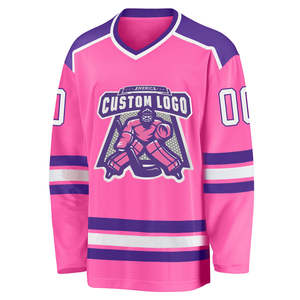 Custom Designed Navy V-Neck Adult Hockey Jersey OEM Team Sportswear Ice Hockey Uniform Jacket with Embroidery Blank Pattern - Product Image 2