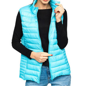 New Arrival <b>Women's</b> Casual Streetwear Sleeveless Puffer Vest Winter <b>Waistcoat</b> Zipper Closure Waterproof Embroidery - Product Image 3