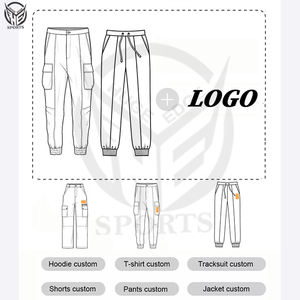 Pantalon cargo décontracté en toile légère à 6 poches avec logo et design personnalisés pour hommes - Product Image 5